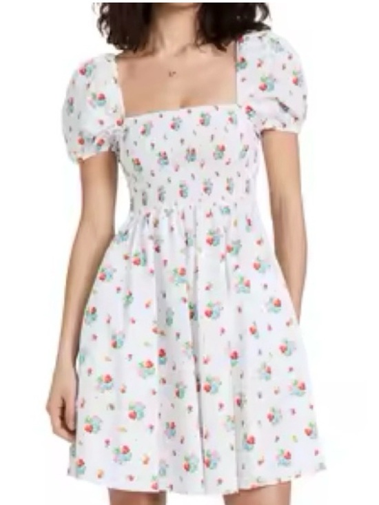 Caroline Constas Dresses & Skirts - Caroline Constas Gianna Smocked Mini Dress Strawberry Floral Pattern M